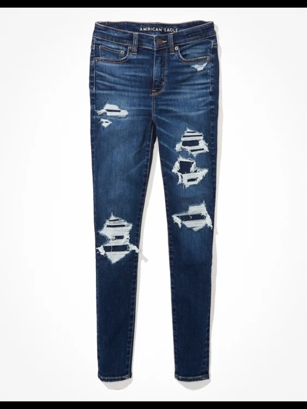 AE Ne(x)t Level Patched High V-Rise Jegging LIKE NEW SIZE 10XSHORT